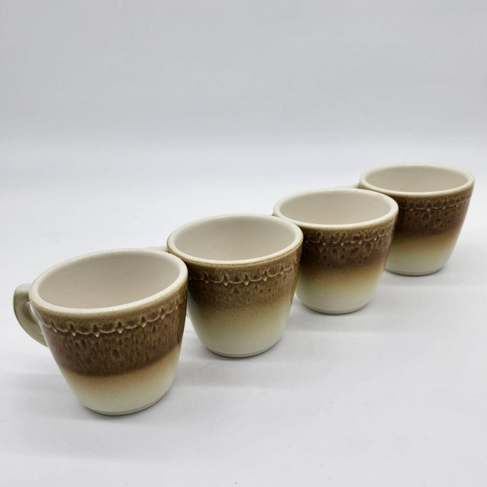 Set of 4 Syracuse China Cinnamon Restaurant Ware Coffee Cups